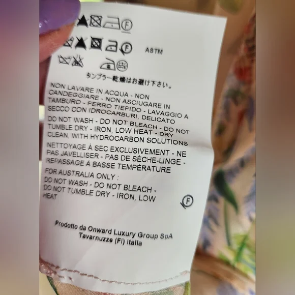 ROCHAS Gorgeous Silk ITALY Flowers Tie Bow Neck Luxury LS Sheer Blouse EUC LN 40 - Picture 14 of 16